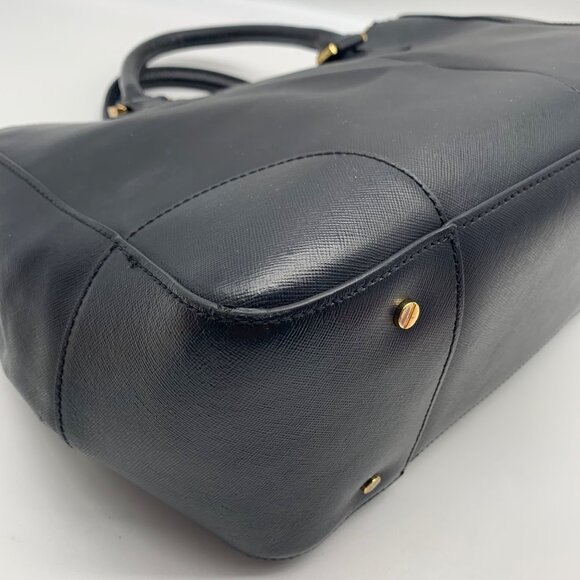 Tory Burch Black Saffiano Leather Robinson Double Zip Convertible Satchel - Picture 8 of 12